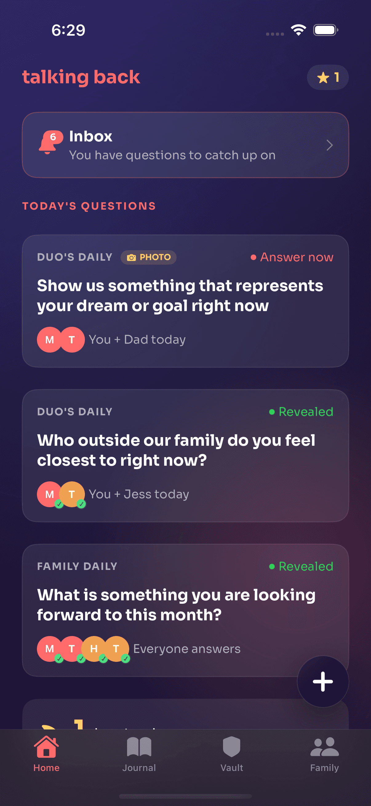 Home screen